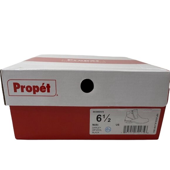 Propet Darley‎ Ankle Booties Shoe Women's 6.5 Black Leather Cushioned Comfort - Picture 8 of 12